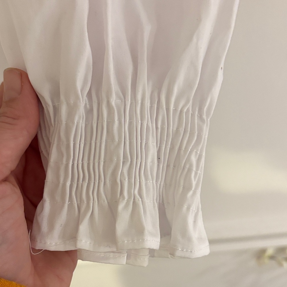 NY Collection White Ruffle Blouse - Picture 2 of 4